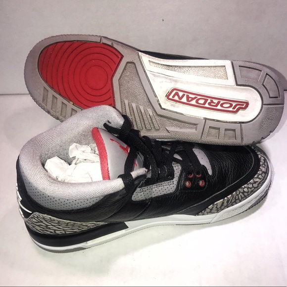 ❌Sold❌ Air Jordan Retro Black Cement 3 Size 6.5 - Picture 3 of 8